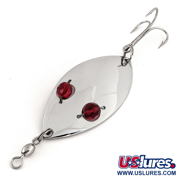 Vintage  Hofschneider  Red Eye Wiggler, 1oz Nickel / Red fishing spoon #13153
