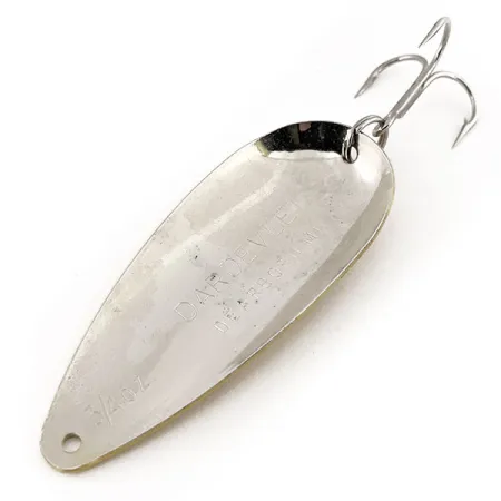 Vintage Eppinger Dardevle Dardevlet, 3/4oz Yellow / Red / Nickel fishing spoon #13166