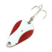 Vintage  Acme K.O. Wobbler , 1/4oz Red / White / Nickel fishing spoon #13203