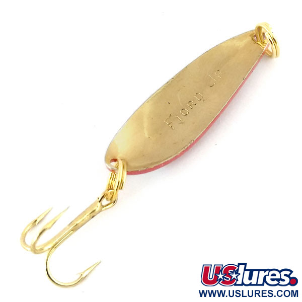 Vintage  Acme Fiord Spoon Jr , 1/8oz Red / White / Gold fishing spoon #13204