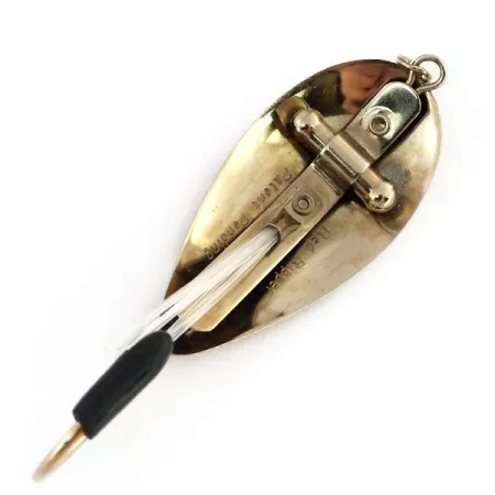 Vintage Nemire Lures Red Ripper, 2/5oz Gold fishing spoon #13213