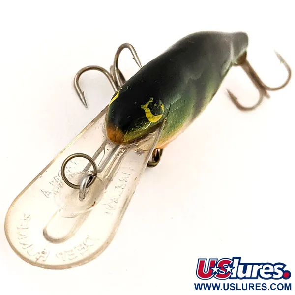 Vintage Rapala Shad Rap Deep Runner 07, 1/4oz Fire Tiger fishing lure #13216