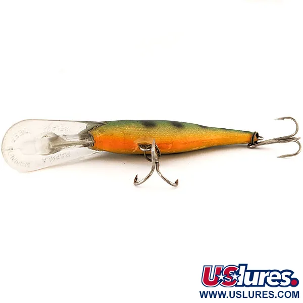 Vintage Rapala Shad Rap Deep Runner 07, 1/4oz Fire Tiger fishing lure #13216