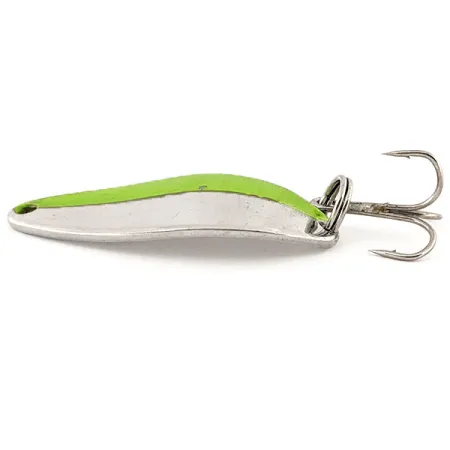 Vintage Little Cleo Seneca UV, 1/4oz Nickel / Green fishing spoon #13220