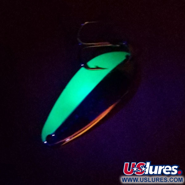 Vintage   Acme Little Cleo UV, 1/4oz Nickel / Green fishing spoon #13244