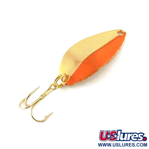 Vintage   Acme Little Cleo, 1/8oz Gold / Orange fishing spoon #13249