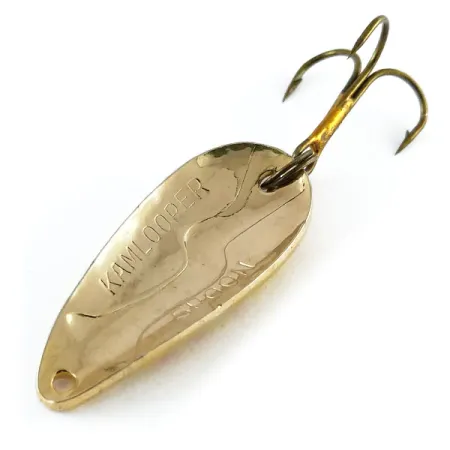 Vintage Acme Kamlooper, 2/5oz Yellow / Gold fishing spoon #13255