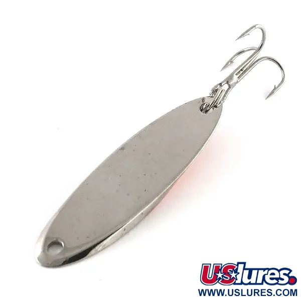 Vintage  Acme Kastmaster UV, 1/2oz Nickel / Orange fishing spoon #13263