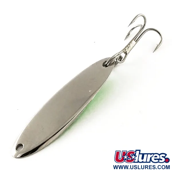 Vintage  Acme Kastmaster UV, 3/8oz Nickel / Green fishing spoon #13270