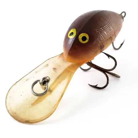 Vintage Norman Deep Little Scooper, 2/5oz Brown Tiger fishing lure #13274