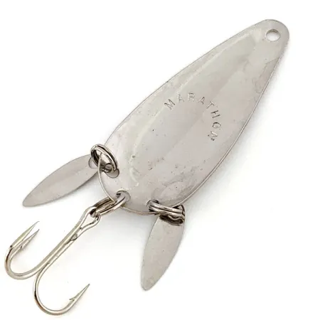 Vintage Marathon (with sonic blades), 2/5oz Nickel fishing spoon #13300