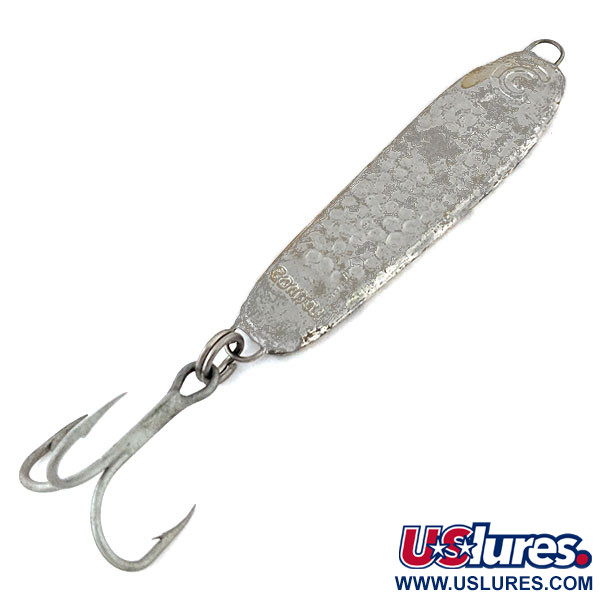 Vintage Cotton Cordell CC Spoon Jig Lure, 1oz Hammered Silver