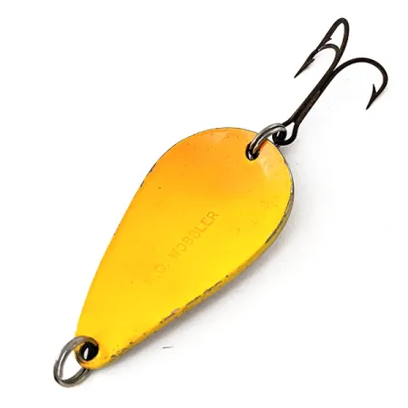 Vintage Acme K.O. Wobbler , 3/4oz Orange / Nickel fishing spoon #13310