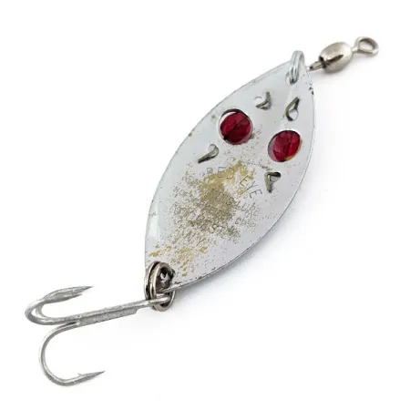 Vintage Hofschneider Red Eye Junior, 1/4oz Nickel / Red fishing spoon #13314