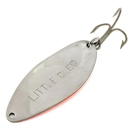 Vintage Acme Little Cleo, 1 1/4oz Nickel / Orange fishing spoon #13316