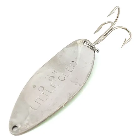 Vintage Acme Little Cleo, 1 1/4oz Nickel / Green fishing spoon #13317