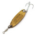 Vintage  Luhr Jensen Krocodile, 1/4oz Hammered Brass / Red fishing spoon #13318