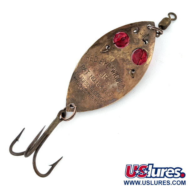 Vintage  Hofschneider Red Eye Junior, 1/2oz Bronze (Brass) / Red Eyes fishing spoon #13319