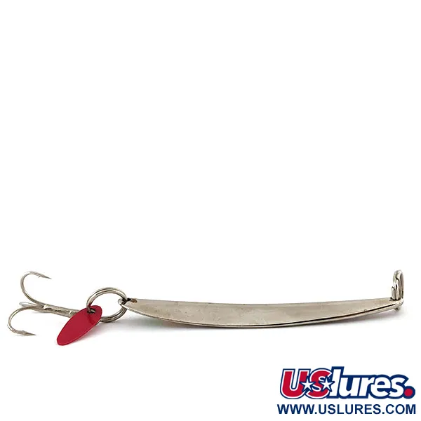 Vintage Bay de Noc Swedish pimple #9, 1 1/3oz Nickel fishing spoon #13322