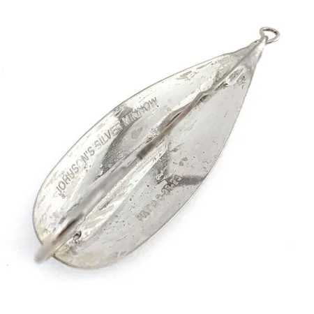 Vintage Weedless Johnson Silver Minnow, 3/5oz Silver fishing spoon #13329