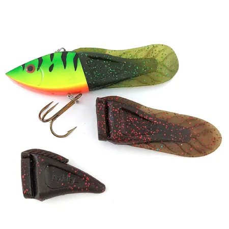 Vintage Berkley PowerBait Power Rattler UV (replaceable fins), 3/4oz fishing lure #13339