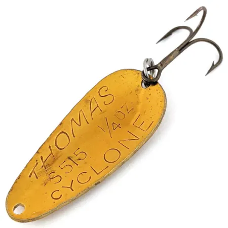 Vintage Thomas Cyclone, 1/4oz Bronze (Brass) fishing spoon #13342