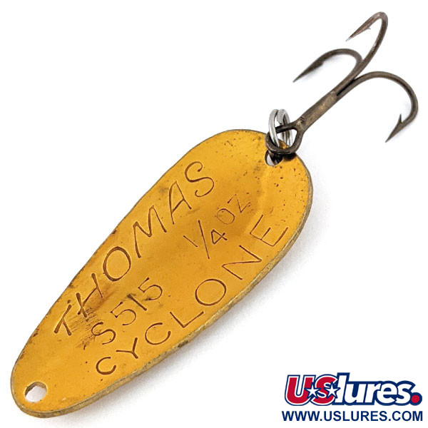 Vintage   Thomas Cyclone, 1/4oz Bronze (Brass) fishing spoon #13342