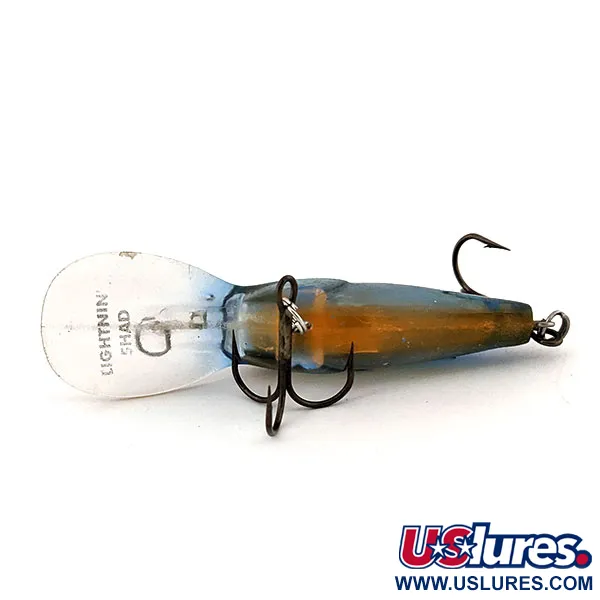 Vintage ​Storm Lightning Shad , 1/3oz Rainbow Blue fishing lure #13365