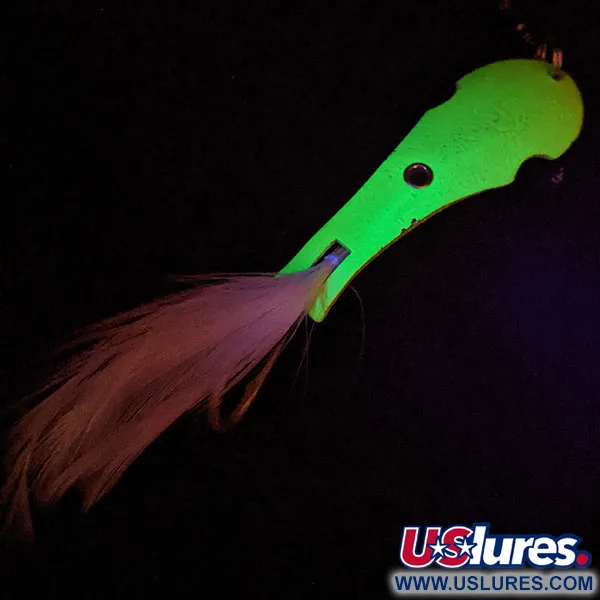   ​Panther Martin Zig Zag con Penna UV, 3/5oz Chartreuse fishing spoon #13407