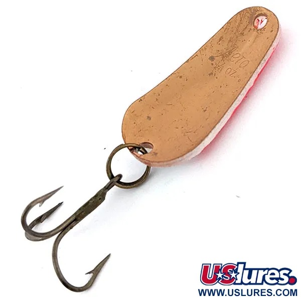 Vintage  Aeroplane Spinner Aero, 1/4oz Red / White / Copper fishing spoon #13408
