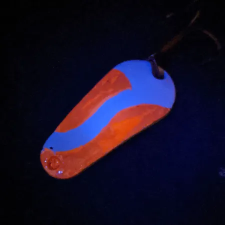 Vintage Aeroplane Spinner Aero UV, 1/4oz White / Pink / Brass fishing spoon #13410