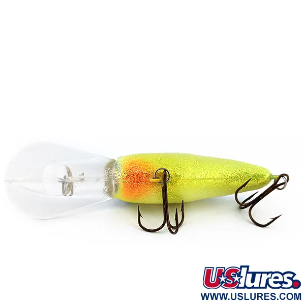 Vintage Strike King Pro Model 5XD, 2/3oz Chartreuse / Blue fishing lure #13412