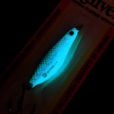 ​Luhr Jensen Quiver UV, 1/4oz Glow Smelt fishing spoon #14463