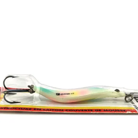 ​Luhr Jensen Quiver UV , 1/2oz Pearl UV Glow in UV light, Fluorescent fishing spoon #13421