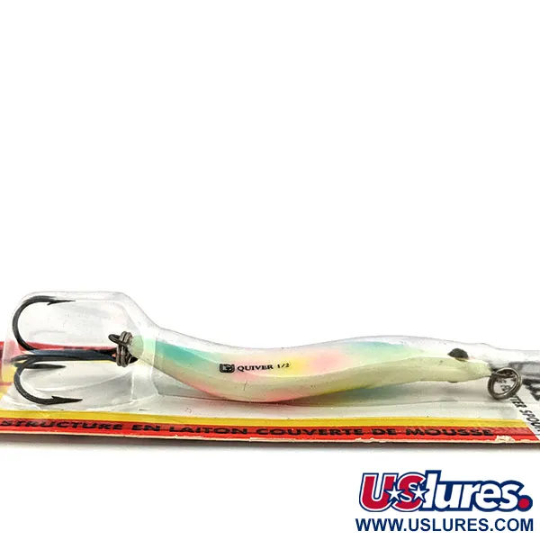 ​Luhr Jensen Quiver UV , 1/2oz Pearl UV Glow in UV light, Fluorescent fishing spoon #13421