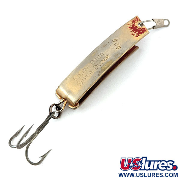 Vintage  Luhr Jensen Super-Duper 506, 1/4oz Brass fishing spoon #13435