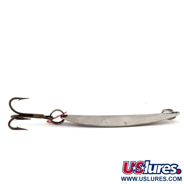 Vintage   Bay de Noc Swedish pimple #8, 1oz Nickel / Green / Red fishing spoon #13458