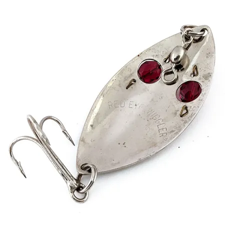 Vintage Eppinger Red Eye Wiggler , 1oz Nickel / Red Eyes fishing spoon #13460