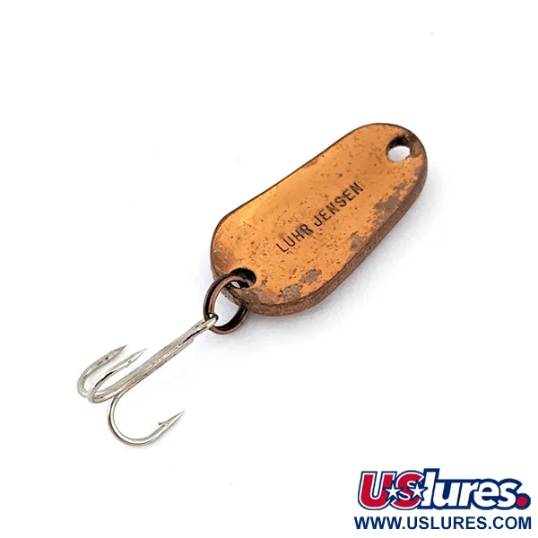Vintage Luhr Jensen Luhr’s wobbler , 3/16oz Hammered Copper fishing spoon #13461