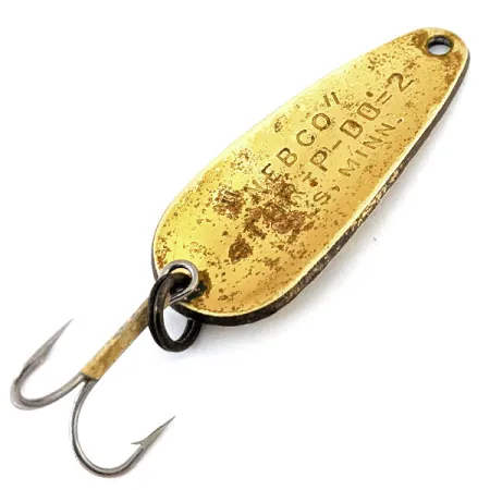 Vintage Nebco Tor-P-Do 2, 1/2oz Hammered Brass fishing spoon #13468