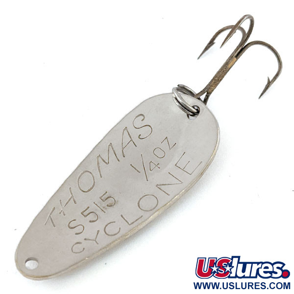 Vintage   Thomas Cyclone, 1/4oz Silver fishing spoon #13469