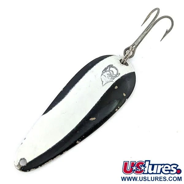 Vintage  Eppinger Dardevle Imp, 2/5oz Black / White / Nickel fishing spoon #13479