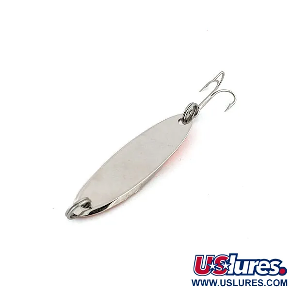 Vintage  Acme Kastmaster UV, 1/4oz Nickel / Orange fishing spoon #13482