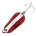 Vintage  Lucky Strike Banshee wobbler, 1/2oz Red / White / Nickel fishing spoon #13491