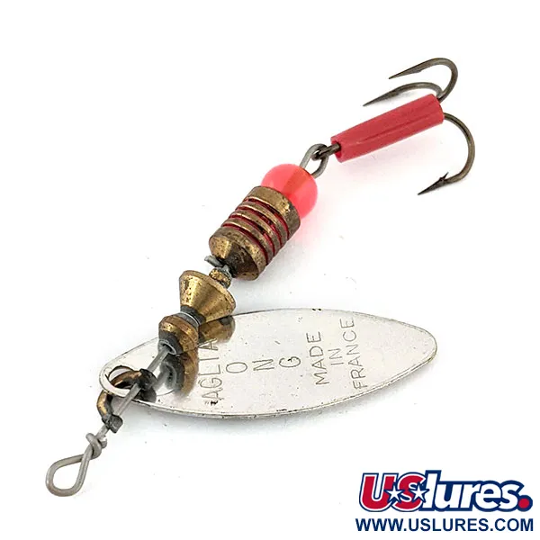 Vintage   Mepps Aglia Long 1, 3/16oz Silver spinning lure #13515