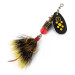 Vintage   Mepps Black Fury 1 Dressed (squirrel tail), 1/8oz Black / Yellow spinning lure #13516