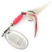 Vintage   Mepps Aglia 5 Dressed (bucktail) UV, 1/2oz Silver / Rainbow Trout spinning lure #13519