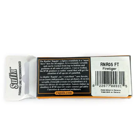 Rapala Rattl'n RAP 05 UV, 2/5oz Fire Tiger fishing lure #15792