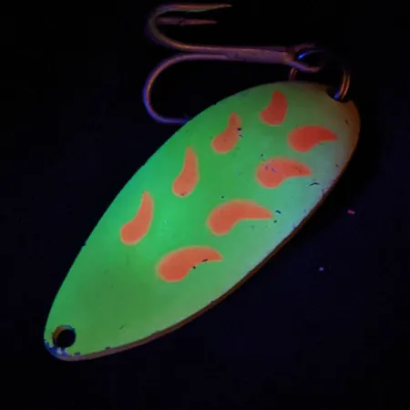 Vintage Luhr Jensen Little Jewel UV, 3/4oz Yellow fishing spoon #13541