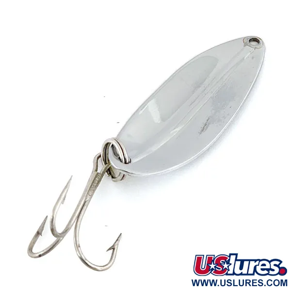 Vintage  TODDCO Main liner UV, 2/5oz Nickel / Chartreuse fishing spoon #13544